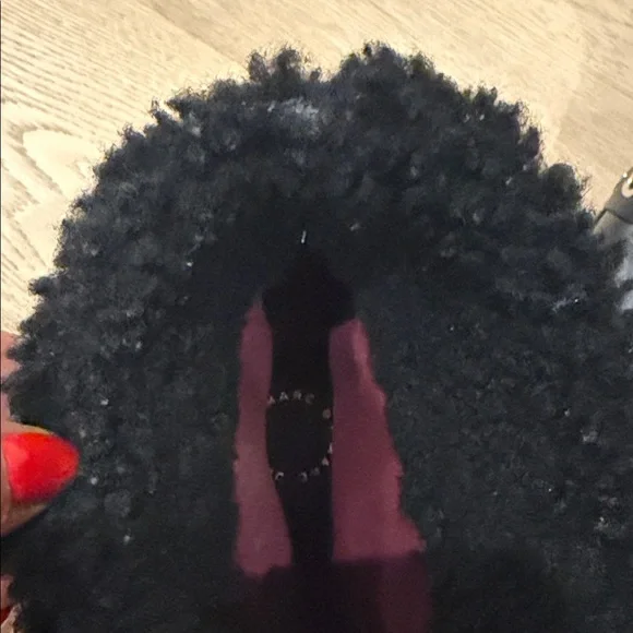 Marc by Marc Jacobs Black Shearling Lace-Up Buckle Ankle Boots.. size 10 - Picture 10 of 10